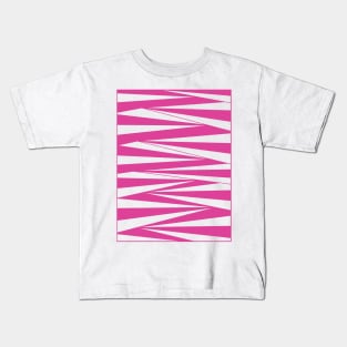 Geometric pink fan creative doodle art Kids T-Shirt